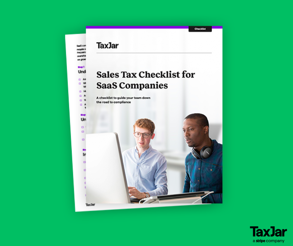 Sales tax checklist for SaaS companies - TaxJar
